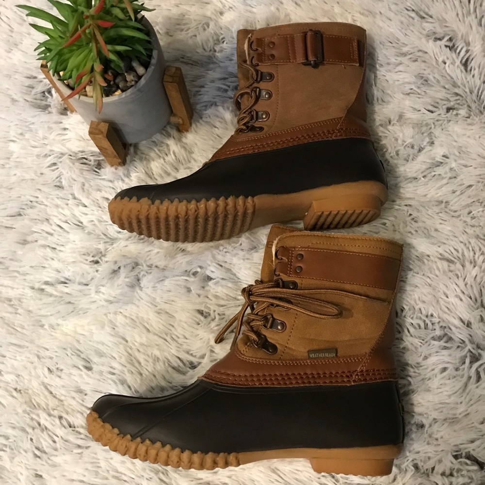 JBU By JAMBU Woman’s Ontario Duck Boots Brown/Whiskey Color Size 8.5 - Picture 6 of 16